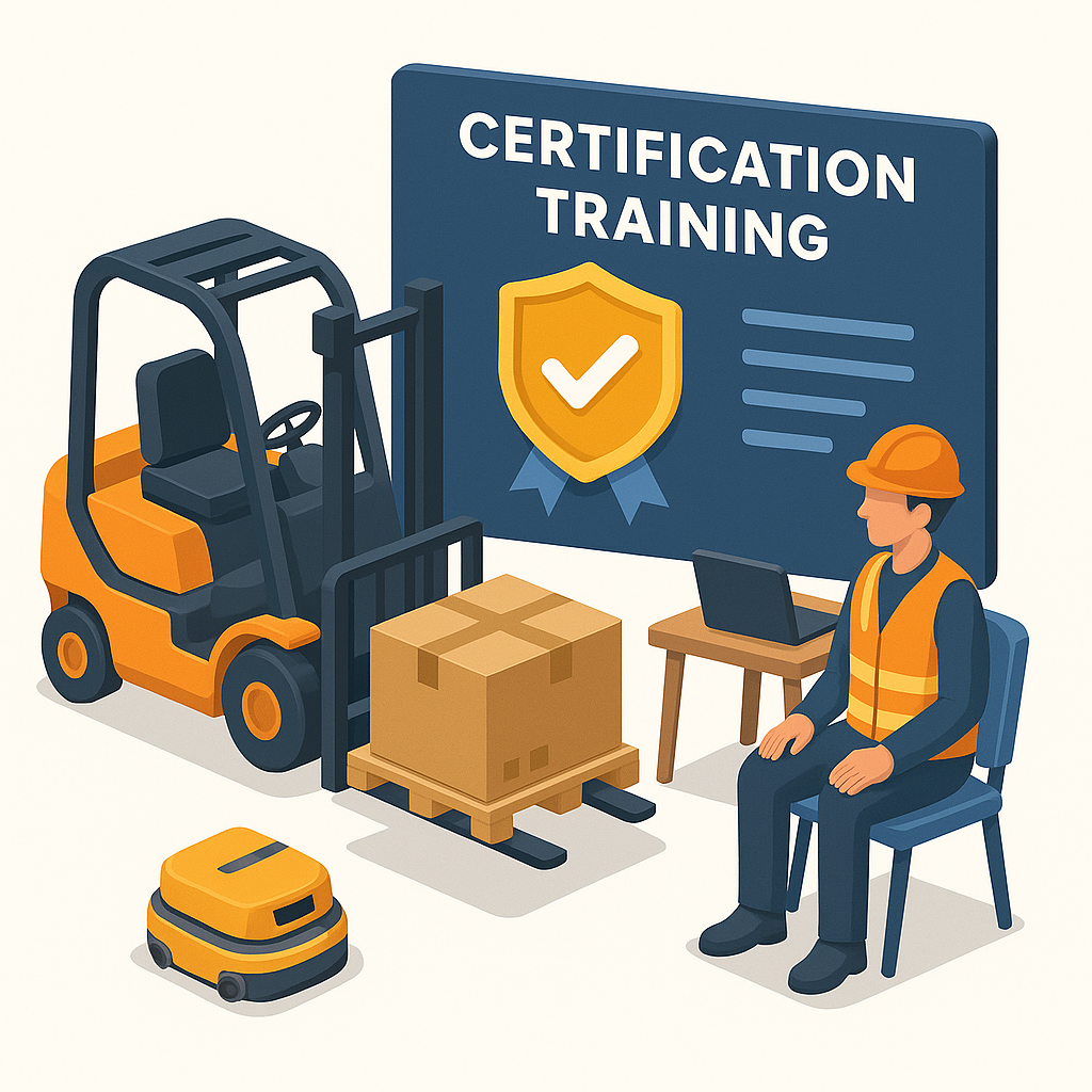 Certification chariot élévateur : la première pierre de la sécurité en entrepôt